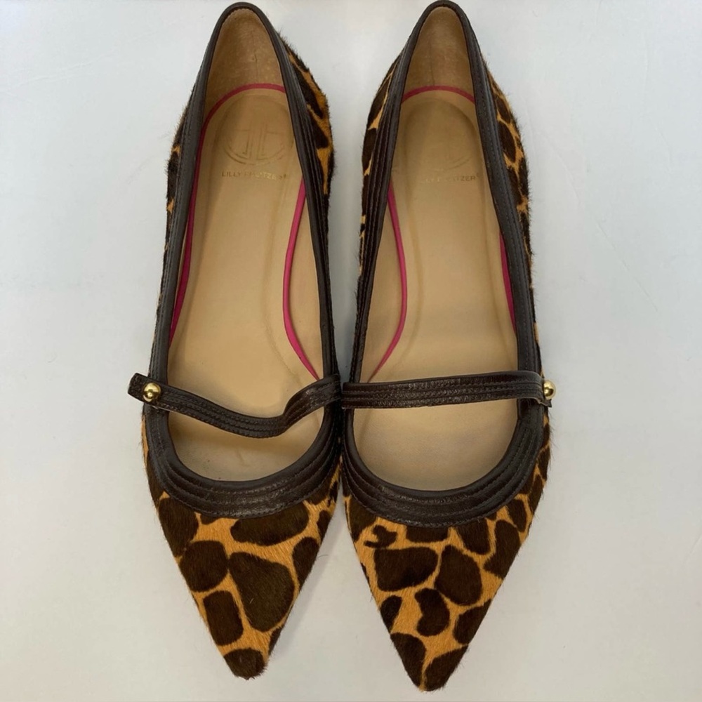Lilly Pulitzer Calf Hair Animal Print Ballet Flats Size 8.5
